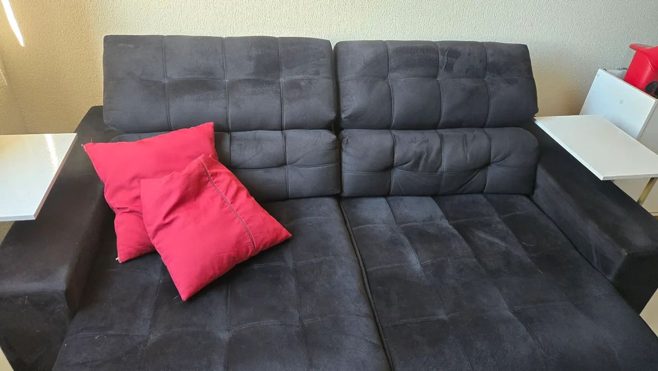 Sofa Retrátil Preto - Foto 3