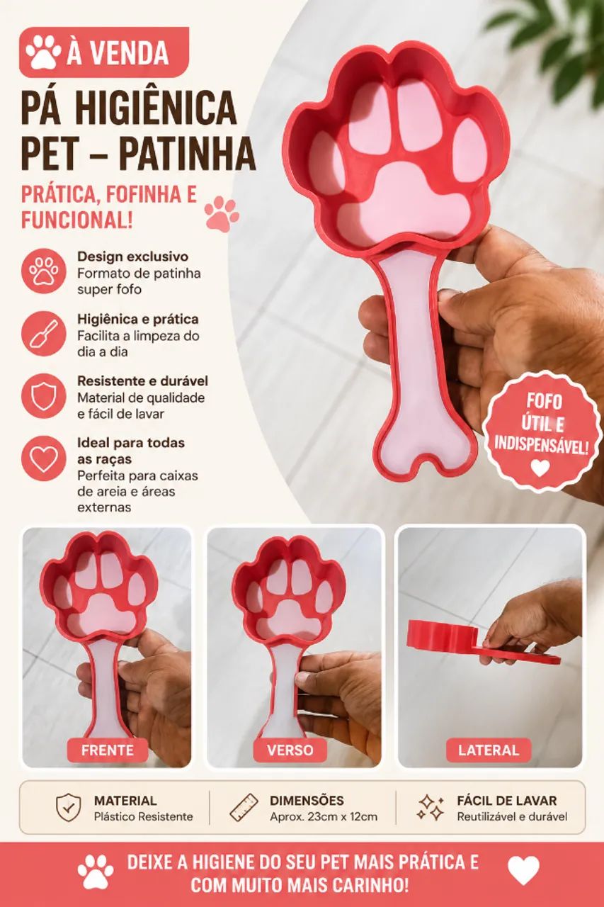 Pá Higiênica de ração para Pet personalizada - Foto 2