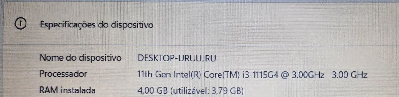 Notebook Lenovo IdeaPad 3 | i3 de 11° Geração | 240 SSD | 4GB | Windows 11 + Office - Foto 5