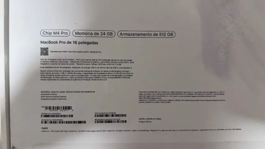 MacBook Pro M4 Pro 24gb - 16 polegadas - Notebooks - Chapada