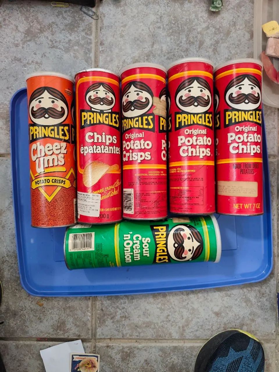 Latas de Pringles anos 80 