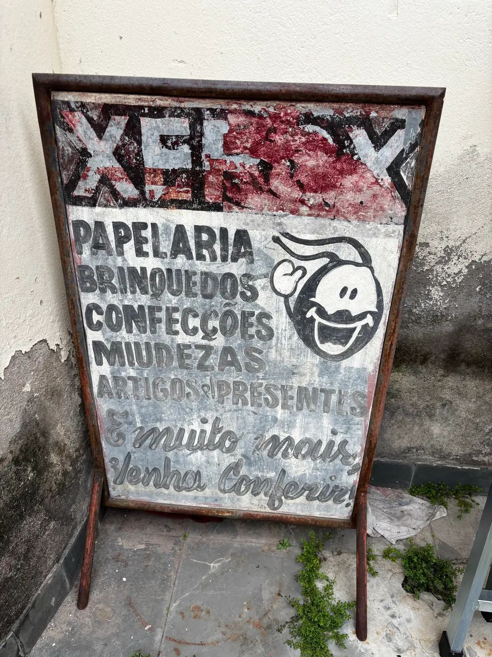 Placa galvanizada para propaganda de comércio 