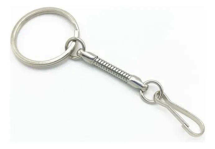 Chaveiro De Metal Com Corrente De Cobra E Pendurado  - Foto 4
