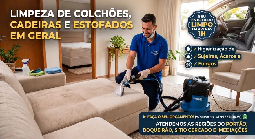 LIMPEZA E HIGIENIZAÇÃO DE ESTOFADOS