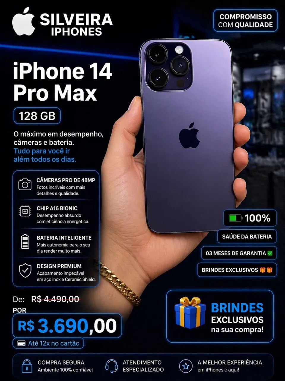iPhone 14 Pro Max 128 - Celulares e Smartphones - Jardim Paulista