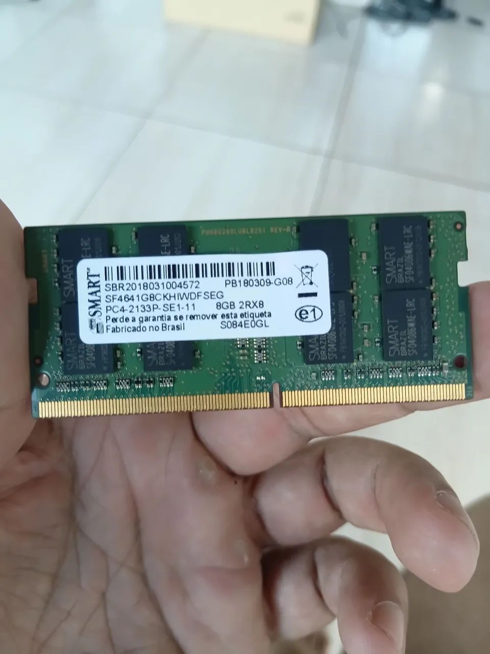 Memoria 8gb ddr4 notebook Funcionando perfeitamente 