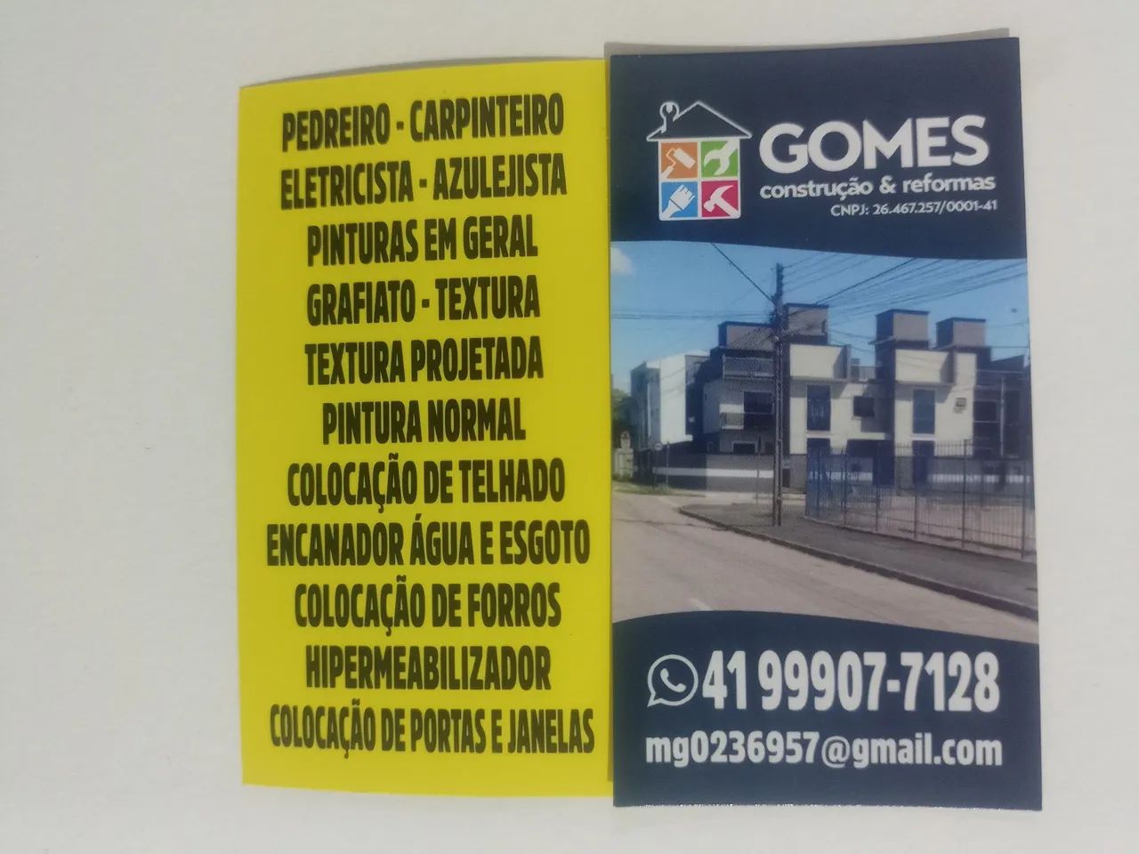 sou um profissional da área da construção reforma e reparo, 