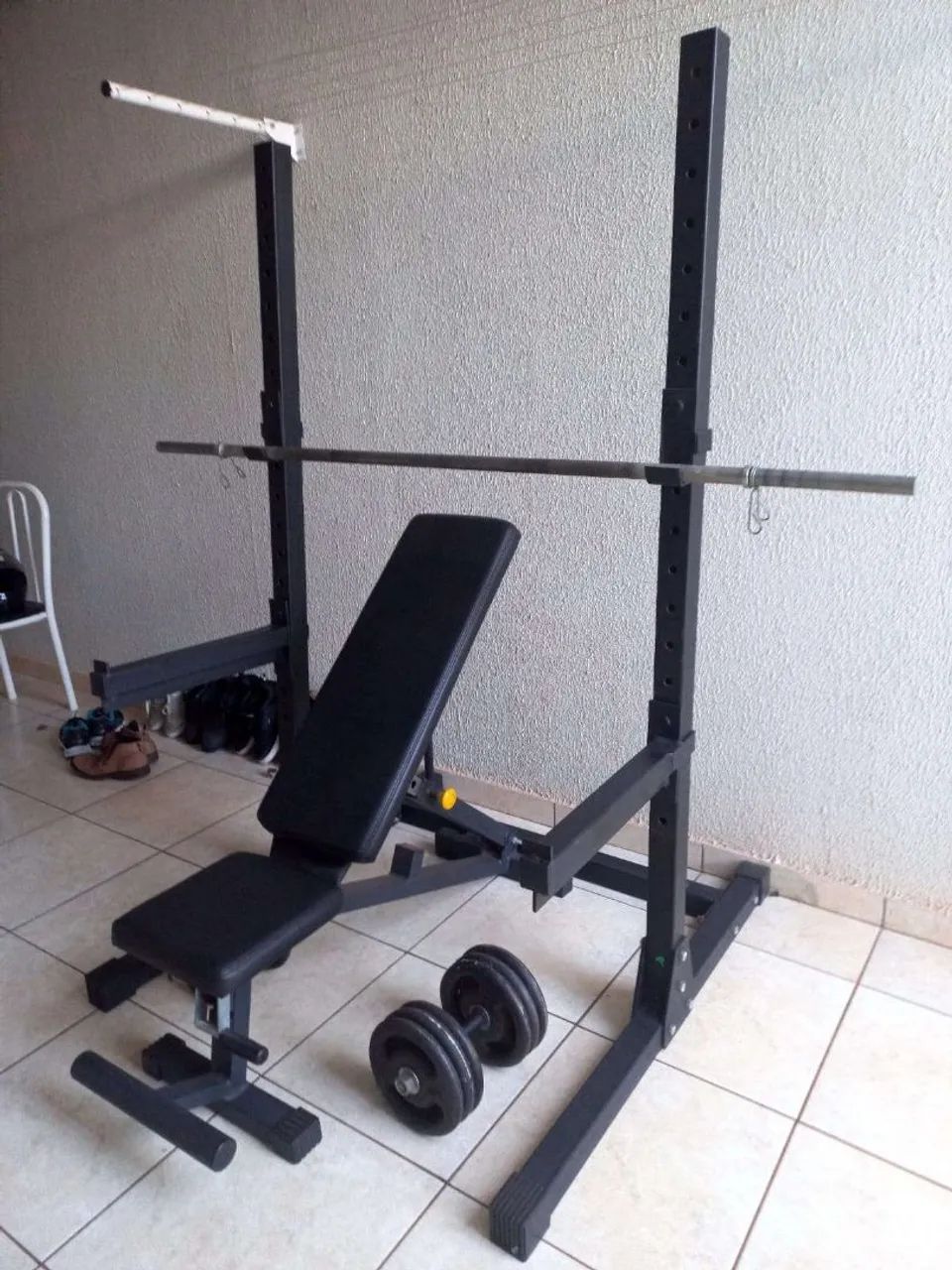 Kit de musculação.
