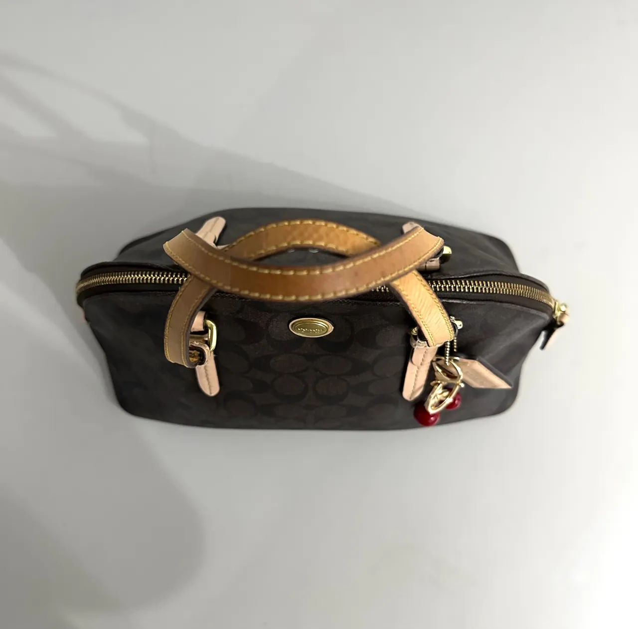 Bolsa Coach Canvas Marrom  - Foto 2