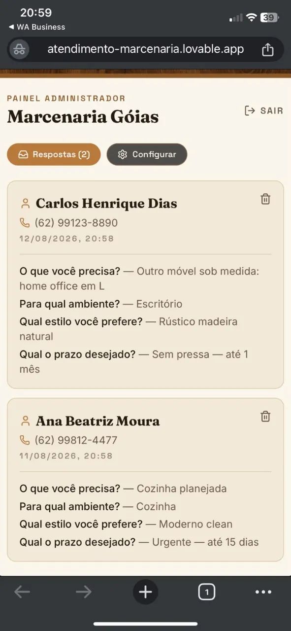 Meu aplicativo para filtrar cliente curioso de cliente que quer fechar negócio - Foto 3