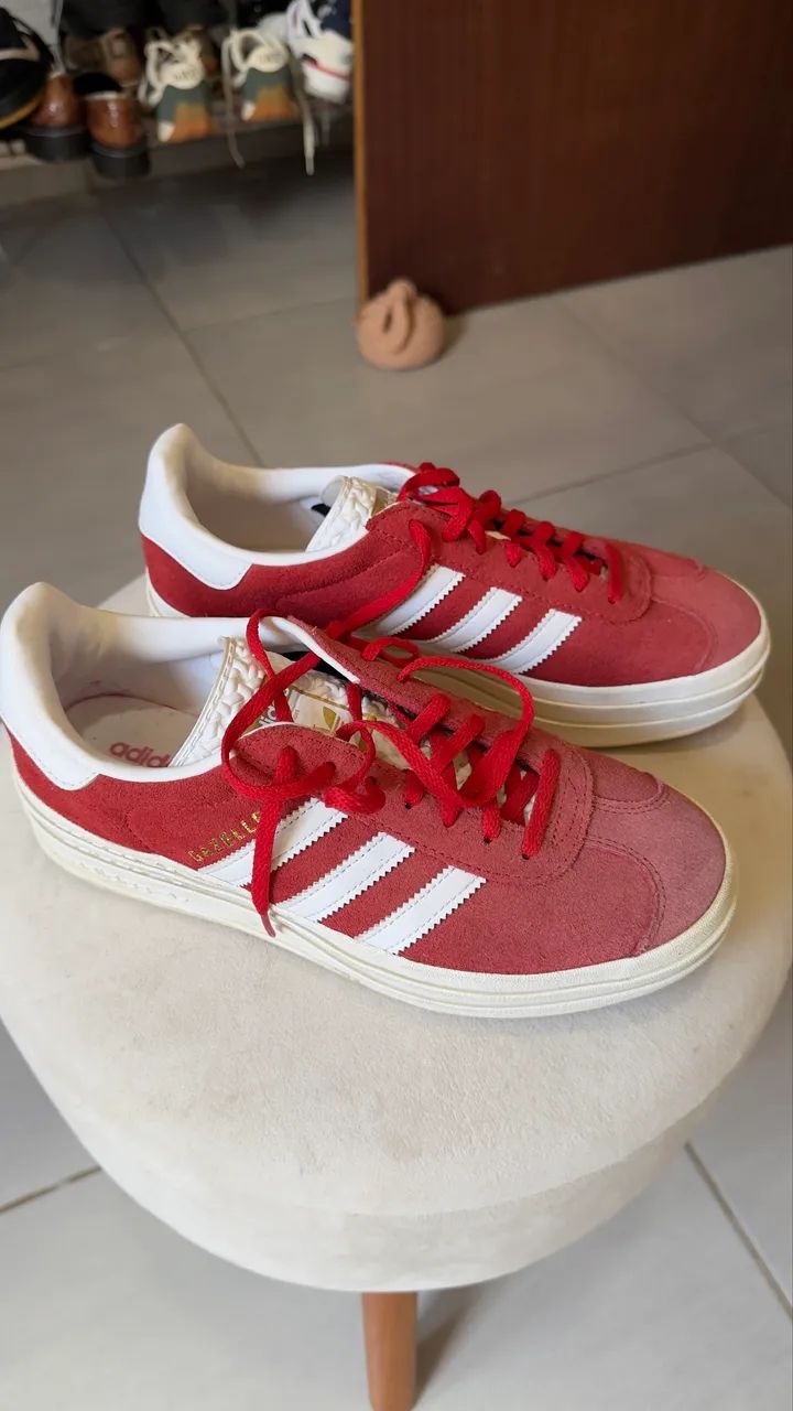 Tênis original adidas gazelle 37 vermelho - Foto 2