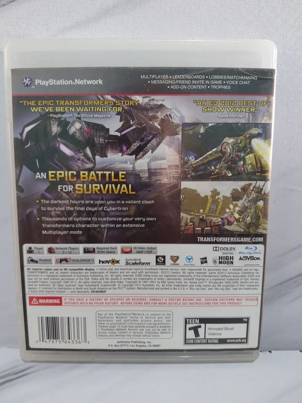 Jogo Transformers Fall of Cybertron Ps3 - Foto 5