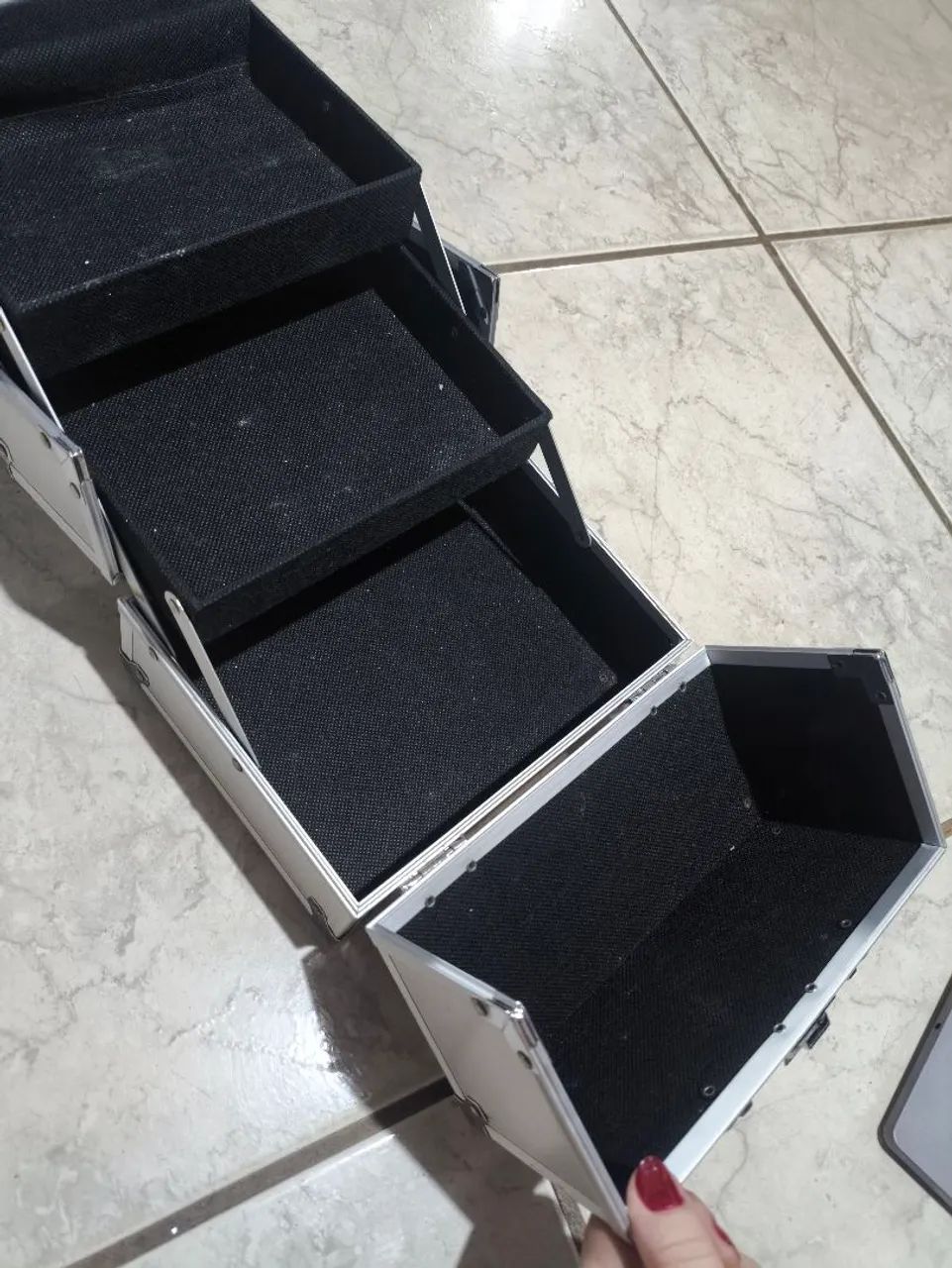 Maleta de maquiagem com espelho - Foto 3
