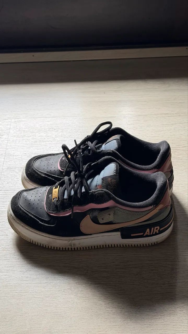 Tênis Air Force 1 Shadow Black/Pink