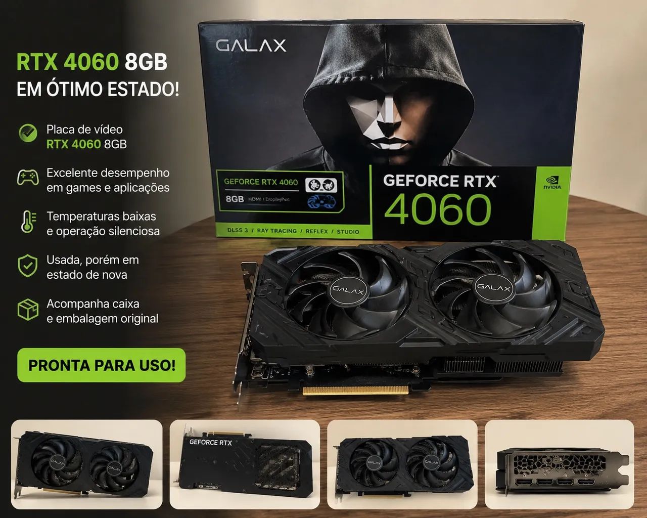 ? RTX 4060 8GB ? USADA, EM EXCELENTE ESTADO