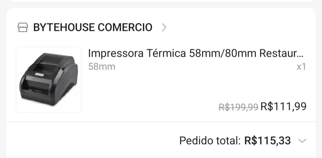 Itens de lanchonete e restaurantes 
