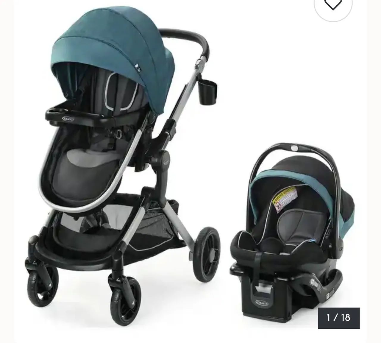 Graco Carrinho de Bebê Passeio Com Bebê conforto Travel System Modes Element