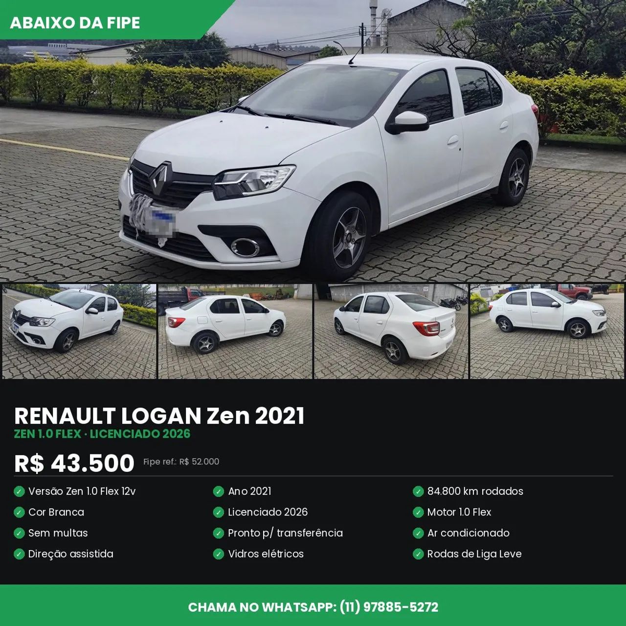 Renault Logan ZEN 1.0 12V 2021