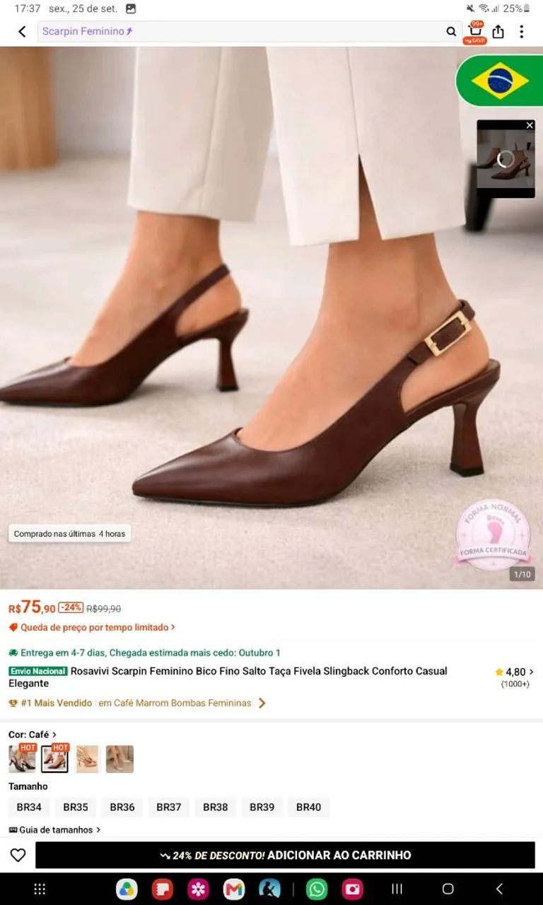 Scarpin,  ótimo para trabalhar  - Foto 4