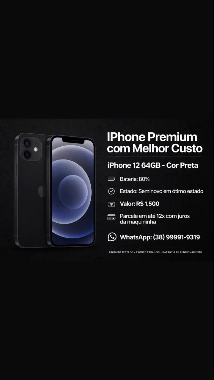 iPhone 12 64gb preto 