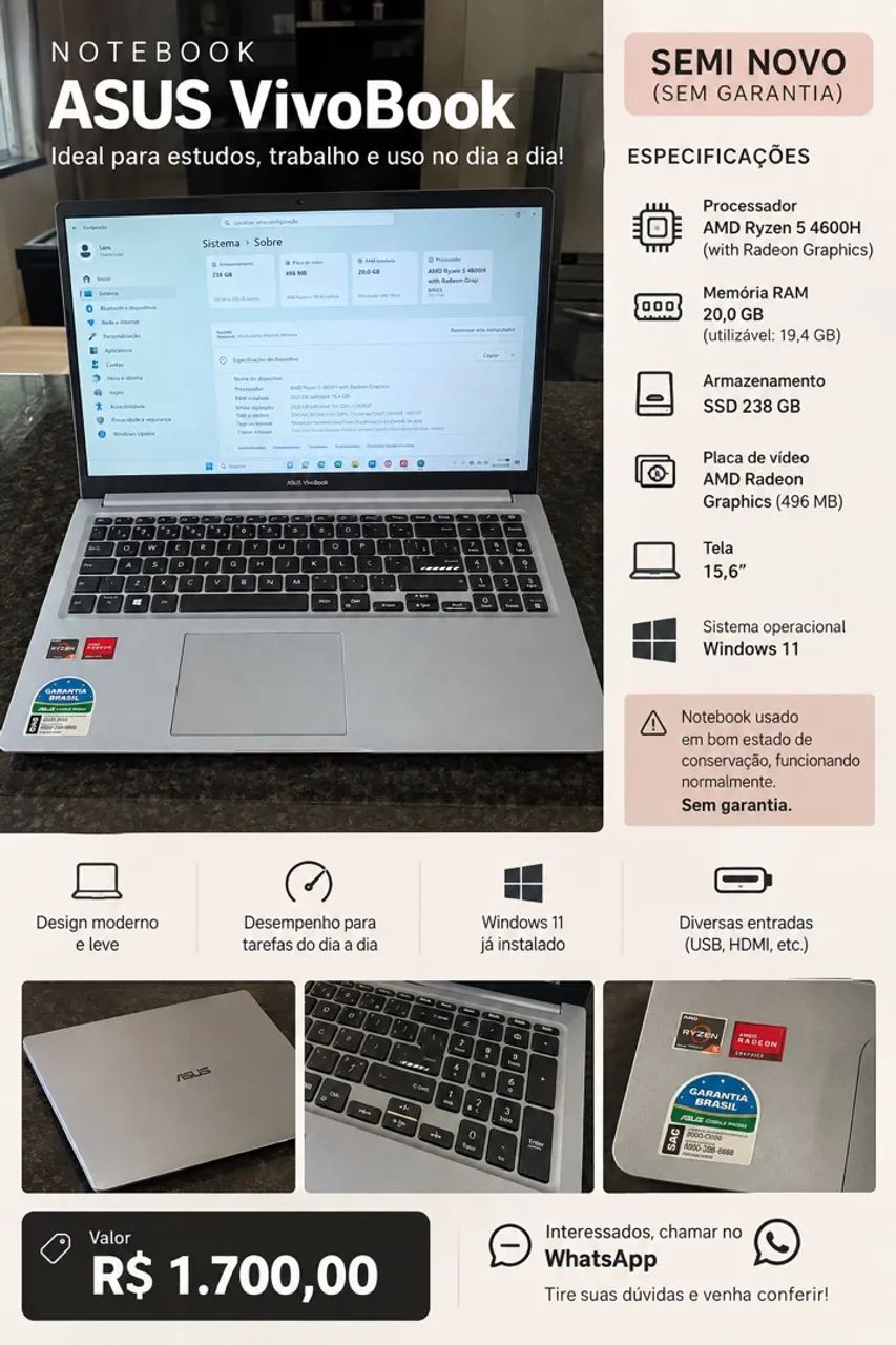 Notebook asus 