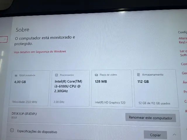 Notebook Lenovo i3-6ª Geração  - Foto 4