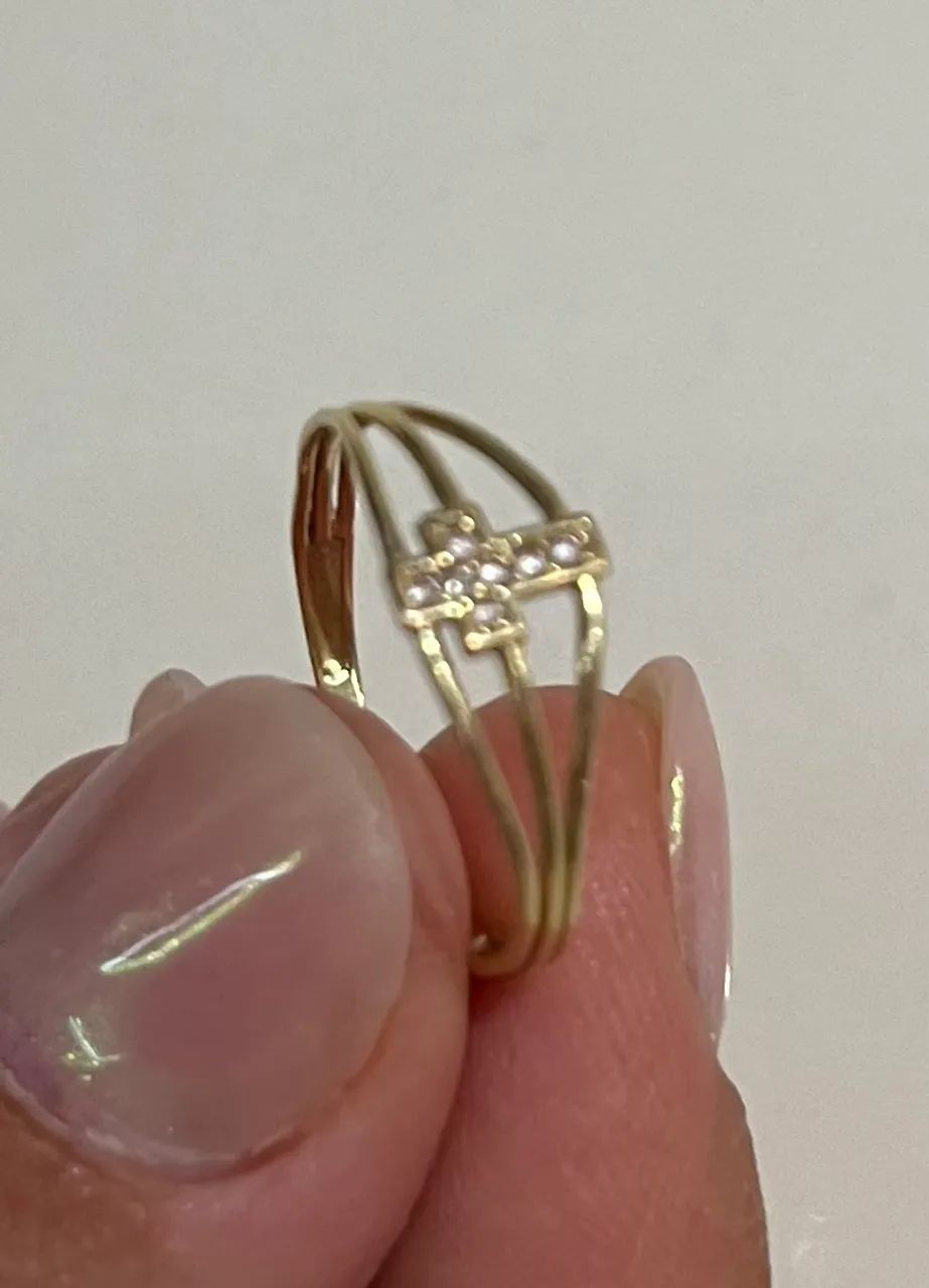 Anel de ouro 18k com crucifixo  - Foto 3