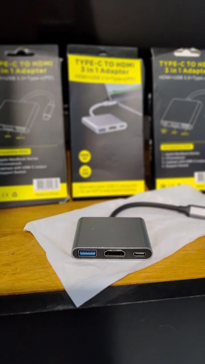 Hub 3 in 1 USB Tipo C HDMI