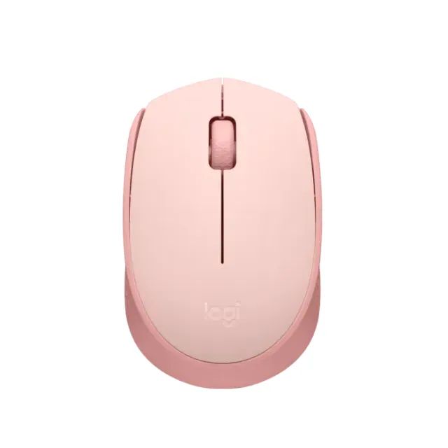 Mouse sem fio Logitech M170 - Conexão USB | Cor Rosa