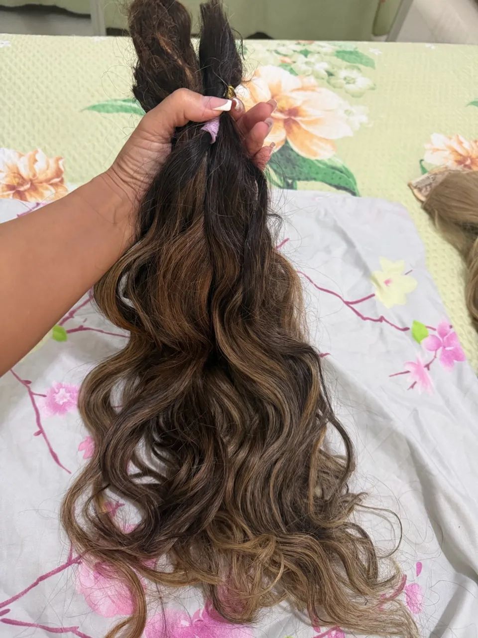 Cabelo morena iluminada humano - Foto 2