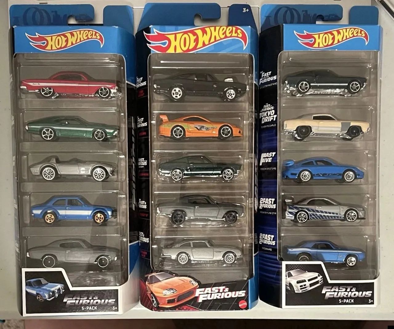 3 packs hot Wheels velozes e furiosos 