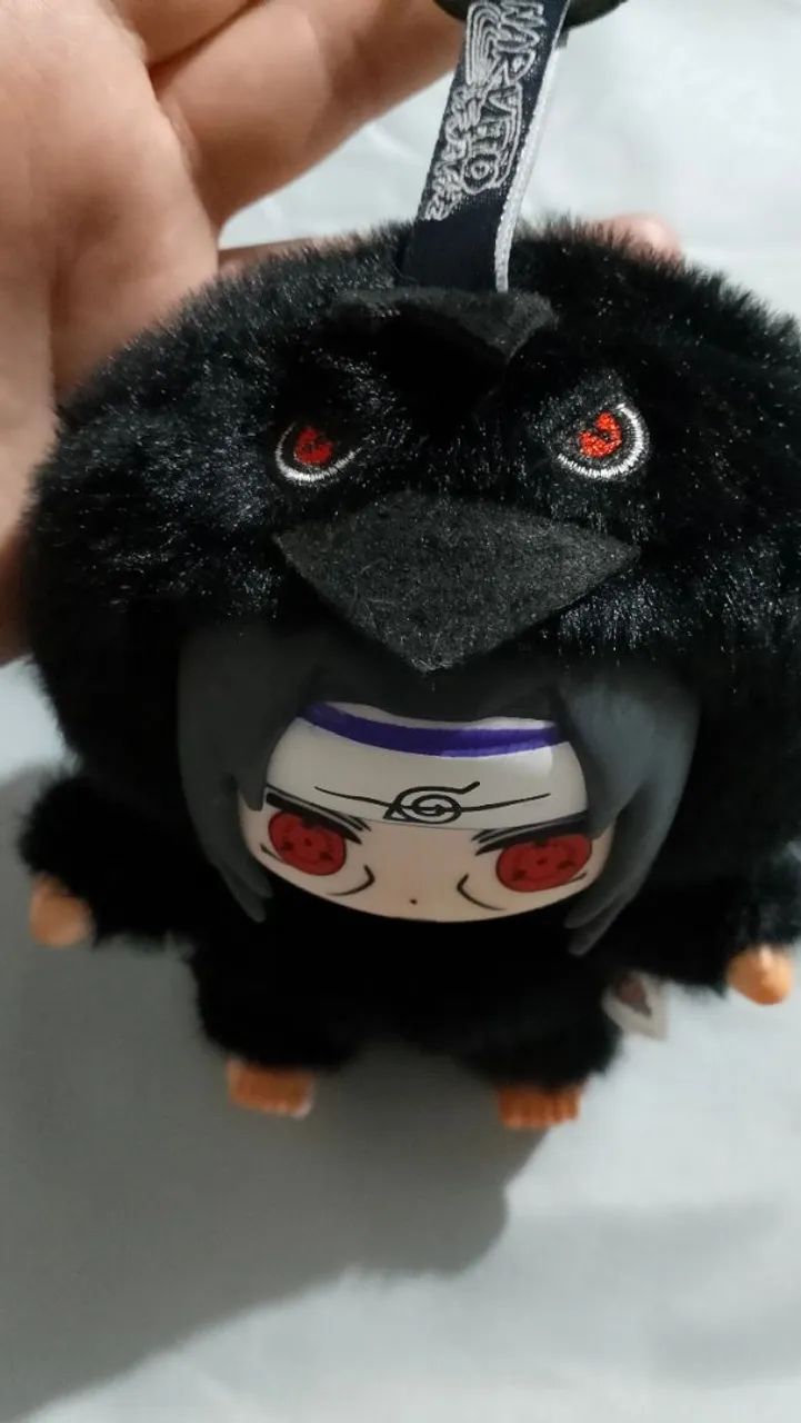 Chaveiro Pelúcia Naruto Itachi Uchiha corvo estilo labubu  - Foto 2