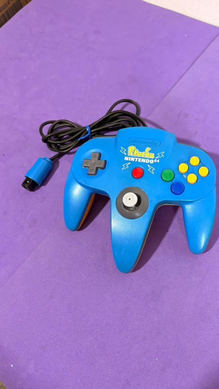 Controle Nintendo 64 pikachu manete joystick 