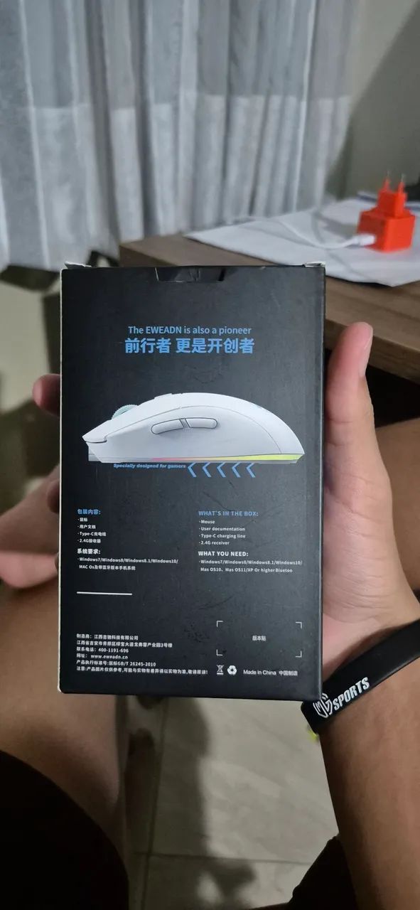 Mouse eweadn g301 com argb e com dpi (branco) - Foto 5