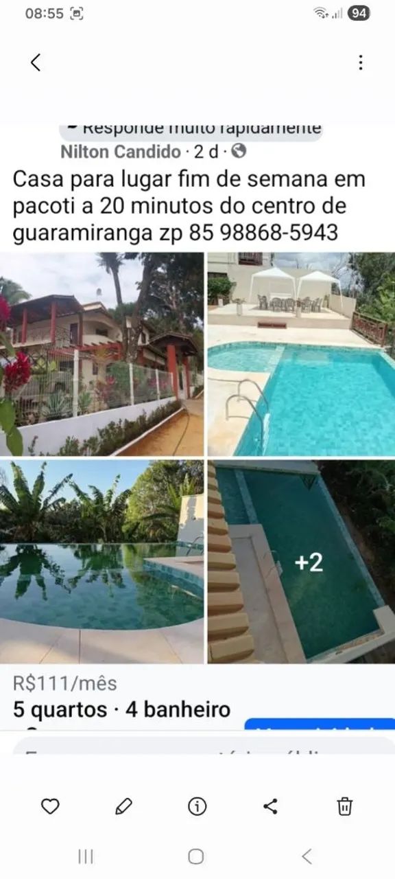 Casa para alugar fim de semana