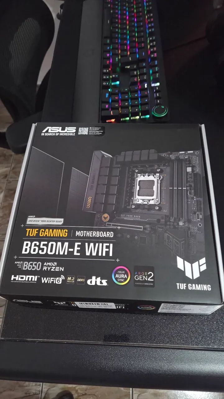 (Lacrada) Placa Mãe B650M-E Asus TUF Wifi 6 Bluetooth mATX AM5 DDR5 - Foto 2