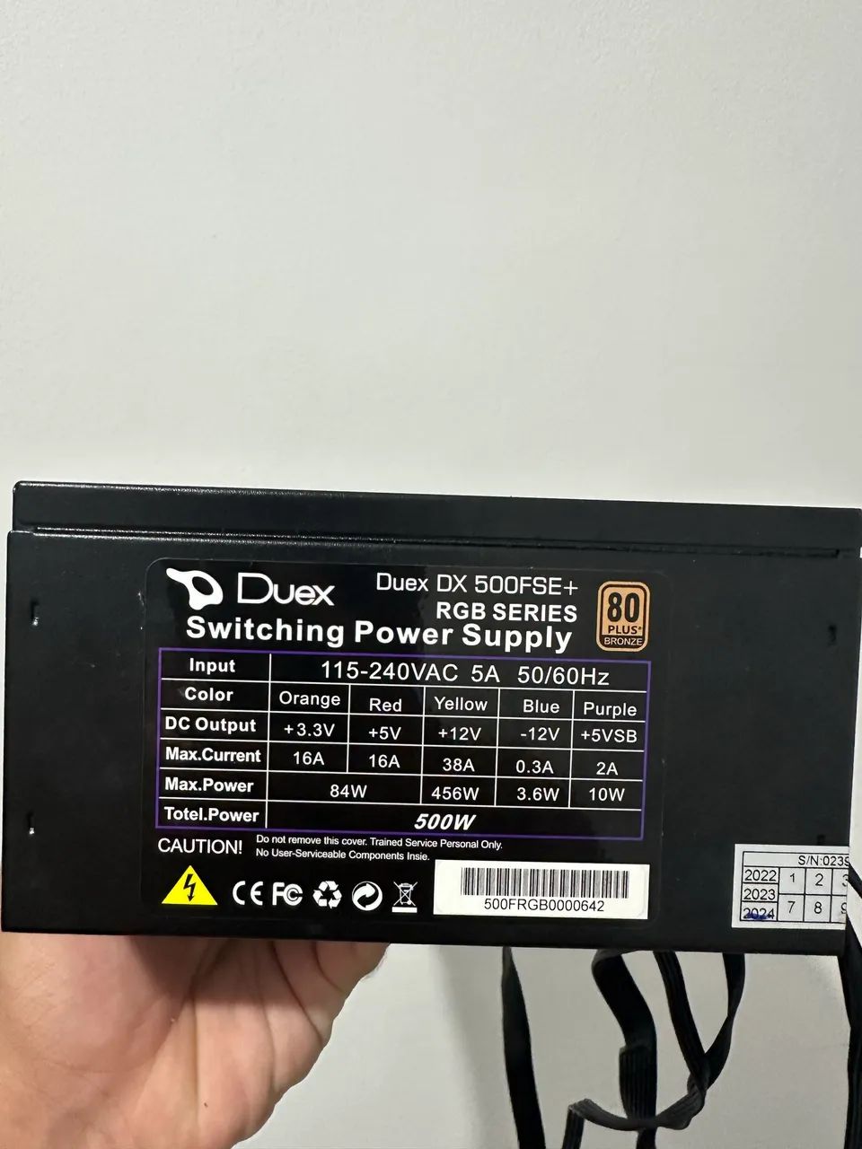 Fonte 500w 80 plus bronze.  - Foto 3