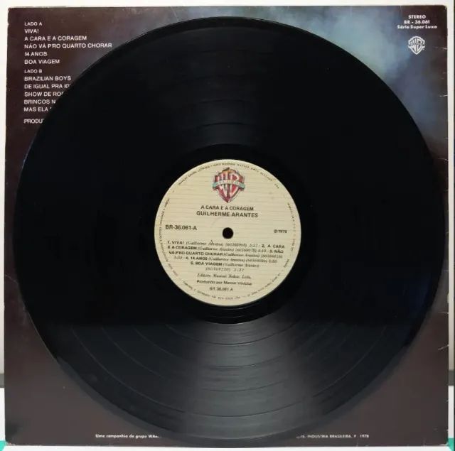 DISCO VINIL - GUILHERME ARANTES - A CARA E A CORAGEM - 1978 - Foto 3