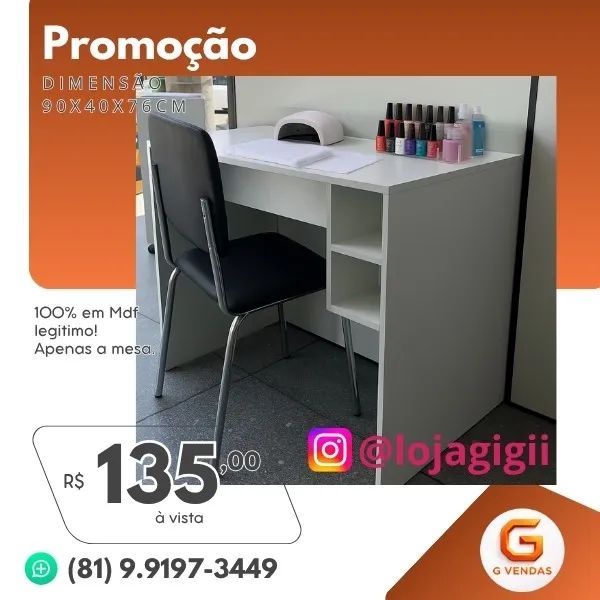 Mesa Gio Com Nicho na Lateral - Foto 2