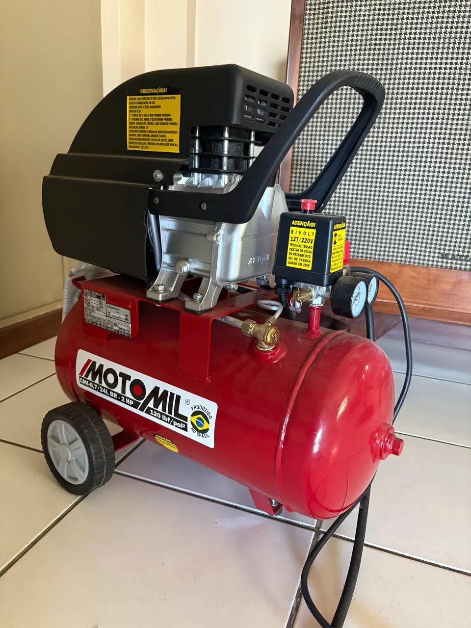Motocompressor Motomil 24L 2hp - Foto 2