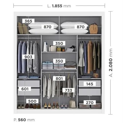 Guarda roupas espelhado  - Foto 4