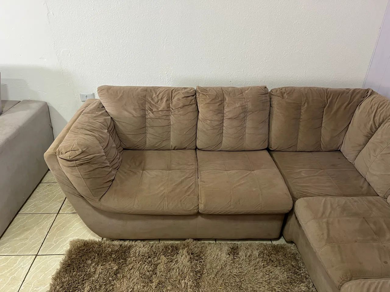 Vendo Sofá de canto grande confortável usado em bom estado Entrego * - Foto 2