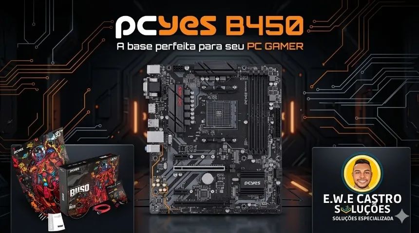 Placa mãe PCYES b450 AM4