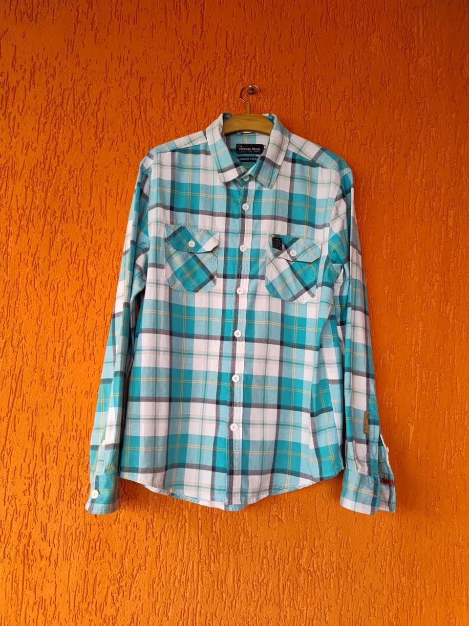 Camisa Tropical Brasil Xadrez M - Foto 2