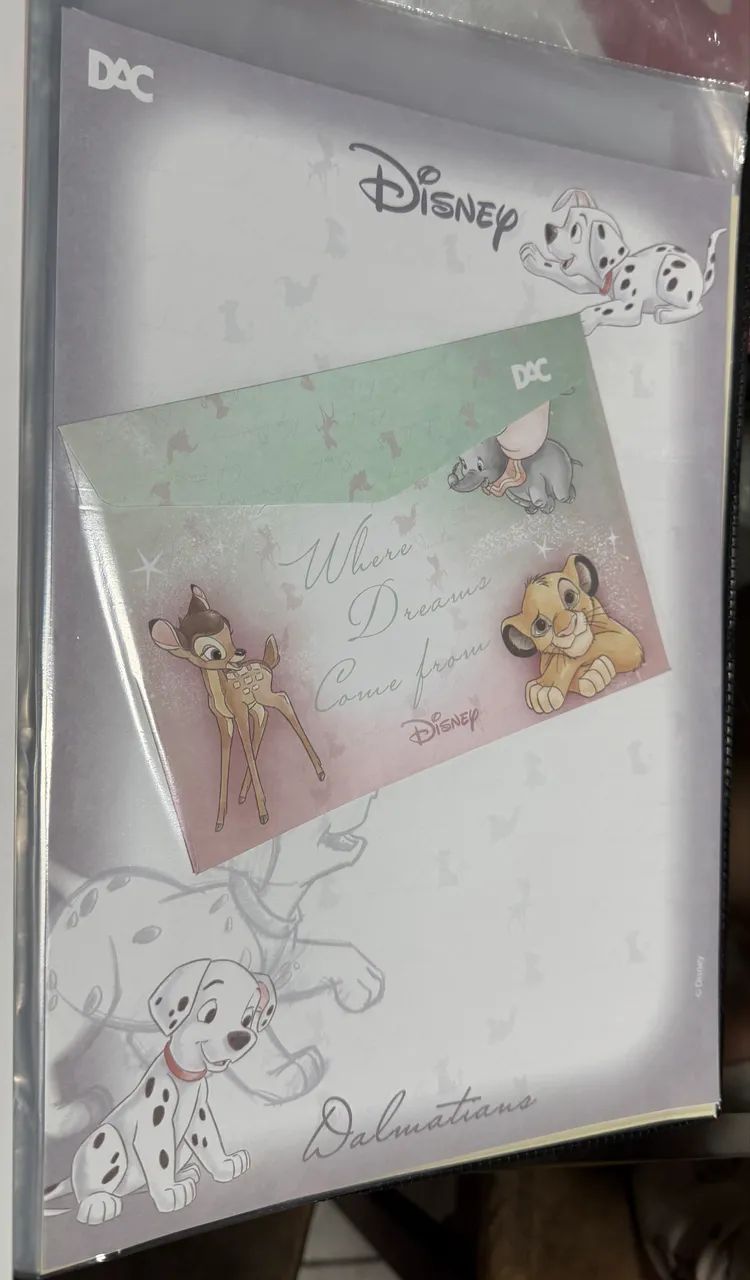 Papel de carta Personagens Disney com envelope DAC