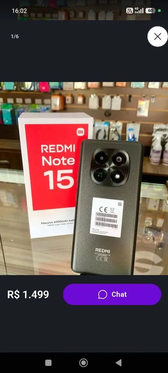 Redimi note 15 2 meses de uso