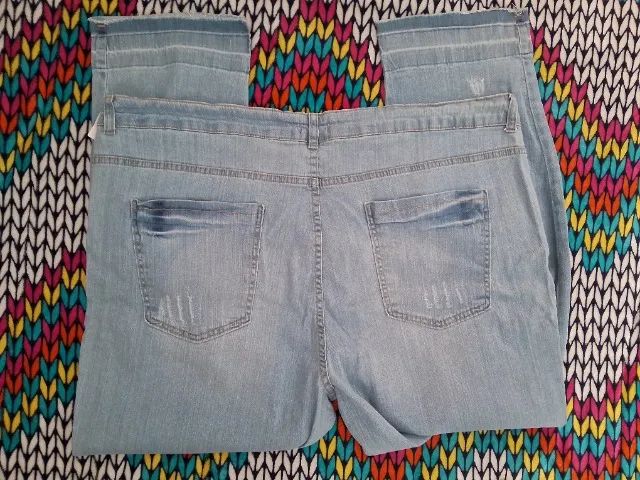 Calça Plus Size jeans claro Marisa 54 nova - Foto 4