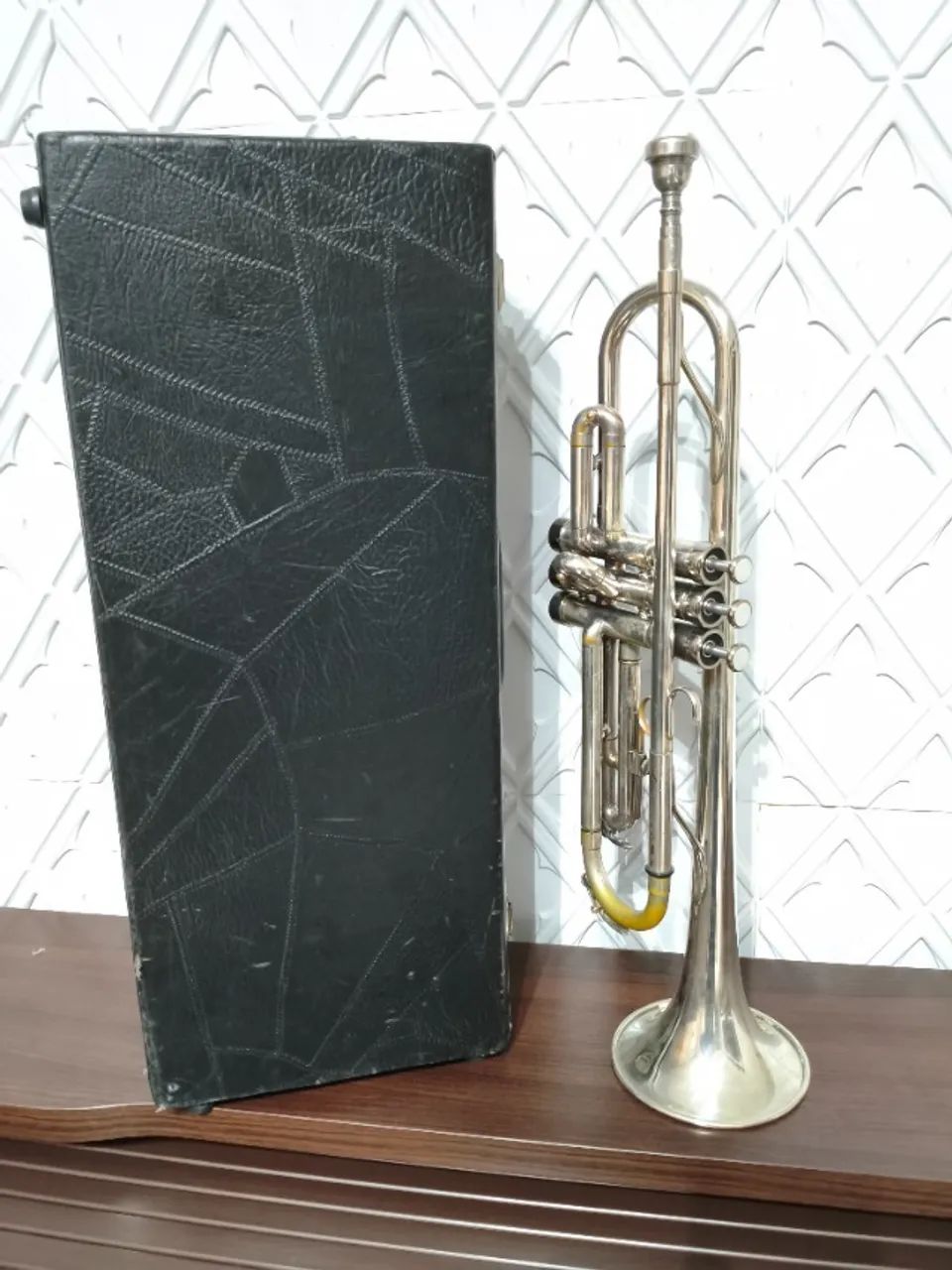 Trompete Yamaha Sib Ytr 2320-s Japão Prata Original Com Case