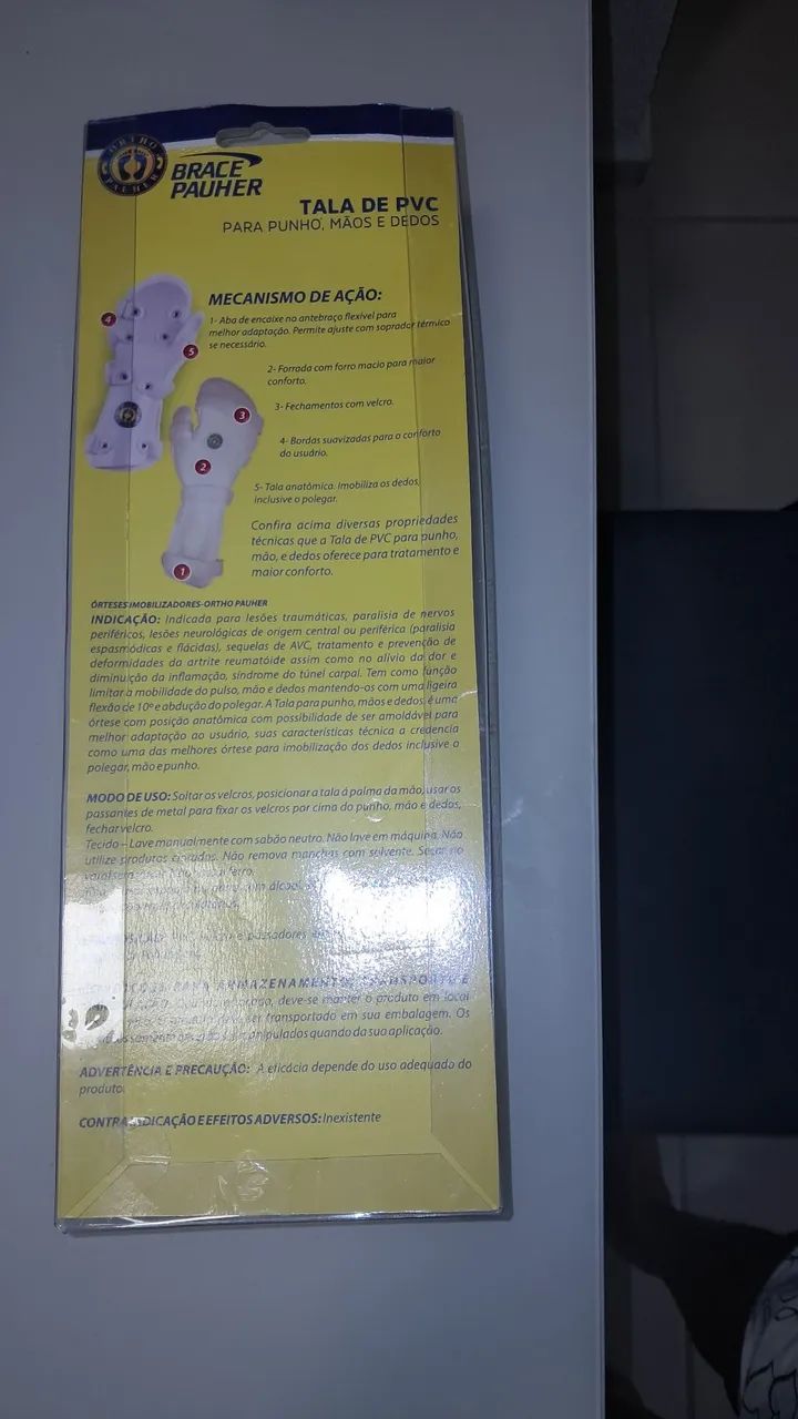 Tala de PVC para punhos, mãos e dedos.  - Foto 2
