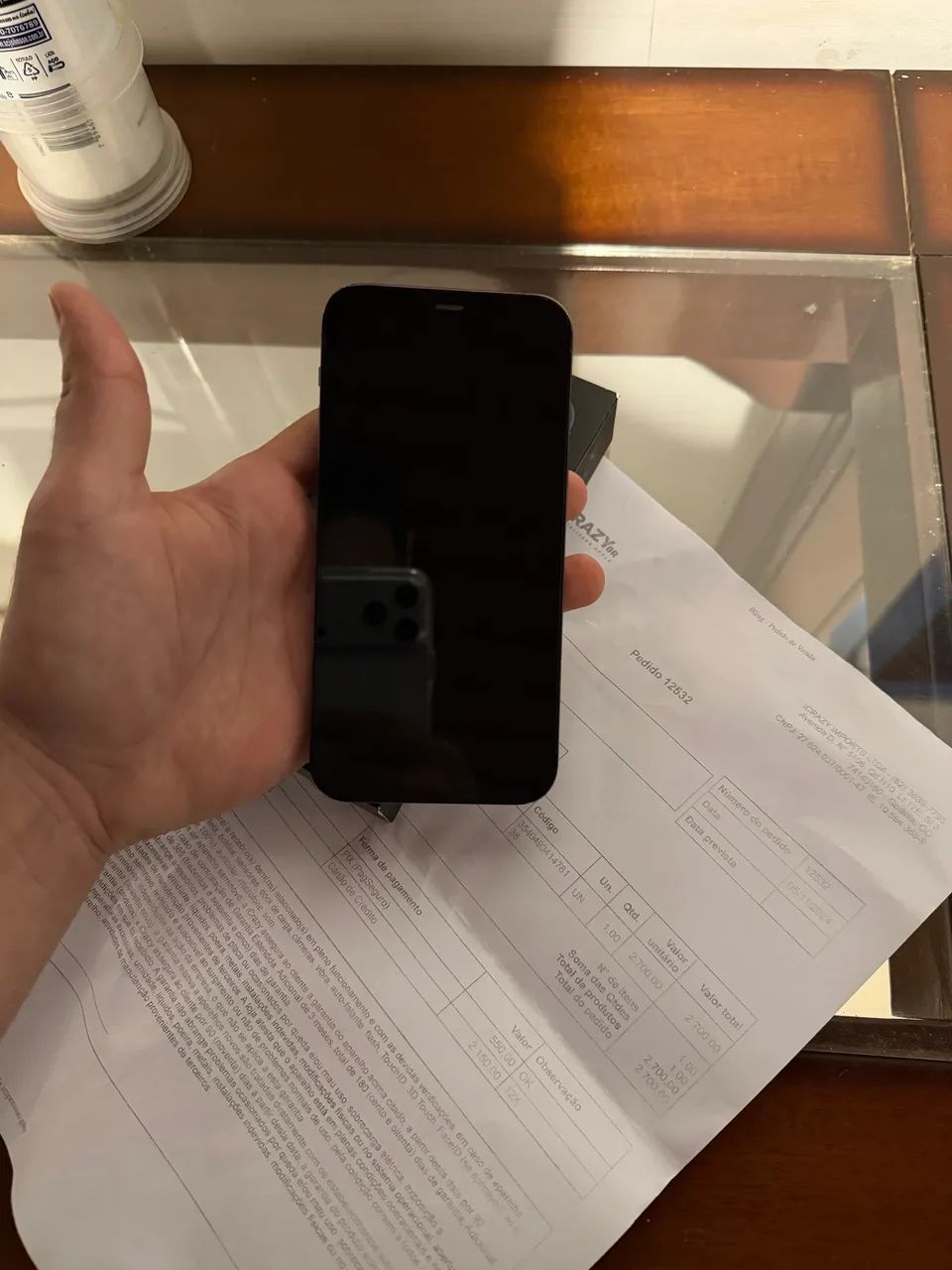 iPhone 12 Pro 512gb caixa e nota novo - Foto 3